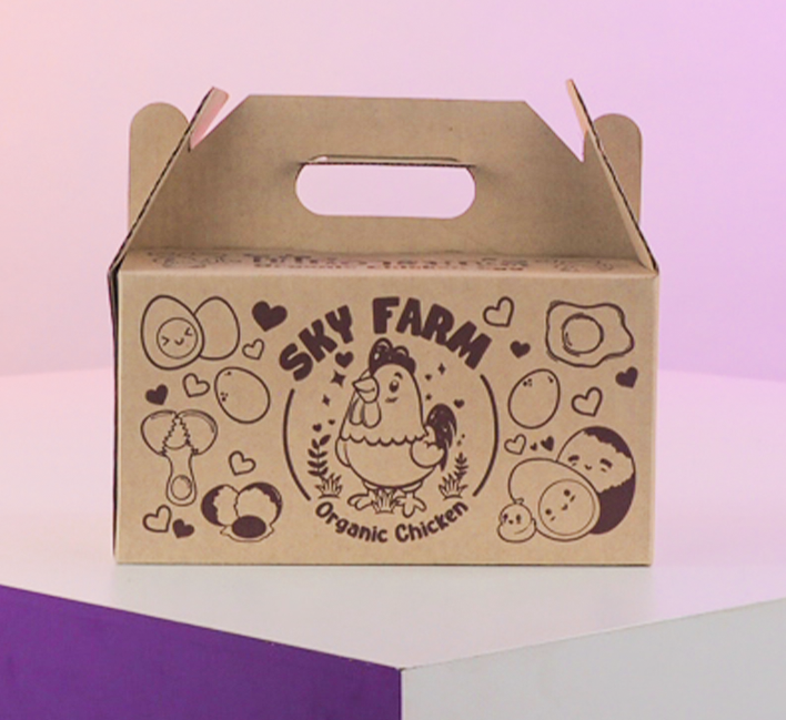 กล่องใส่ไข่ แบบไดคัทหูหิ้ว