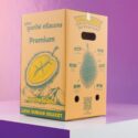 กล่องทุเรียนภูเขาไฟศรีสะเกษแบบ 1 ลูก – กล่องลูกฟูกพรีเมียม แข็งแรง ทนชื้น ดีไซน์หรู สื่อถึงคุณค่าของผลไม้ส่งออกชื่อดังจากศรีสะเกษ รสหวานหอมเฉพาะถิ่นจากดินภูเขาไฟ