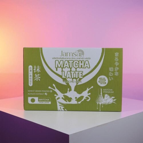 กล่องชา JAMSAI MATCHA LATTE – กล่องลูกฟูกพรีเมียม ดีไซน์มินิมอลโทนเขียวพาสเทล ถ่ายทอดความหอมละมุนของมัทฉะลาเต้ เพิ่มความสดใสและพรีเมียมให้แบรนด์เครื่องดื่มสุขภาพ กล่องชา JAMSAI MATCHA LATTE – กล่องลูกฟูกพรีเมียม ดีไซน์มินิมอลโทนเขียวพาสเทล ถ่ายทอดความหอมละมุนของมัทฉะลาเต้ เพิ่มความสดใสและพรีเมียมให้แบรนด์เครื่องดื่มสุขภาพ