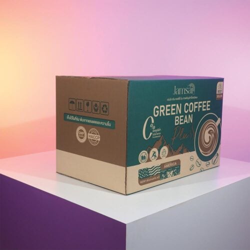 60 กล่องกาแฟ กล่องฝาชน JAMSAI COFFEE BEAN – กล่องลูกฟูกพรีเมียม ดีไซน์เรียบหรูโทนธรรมชาติ ถ่ายทอดความหอมเข้มของกาแฟแท้ เสริมภาพลักษณ์แบรนด์ให้ดูอบอุ่นแต่พรีเมียม
