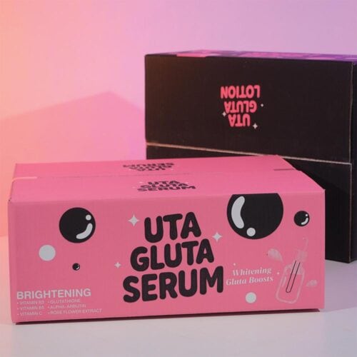 กล่องสกินแคร์ UTA GLUTA SERUM บรรจุภัณฑ์สำหรับเซรั่มบำรุงผิว กล่องสกินแคร์ UTA GLUTA SERUM บรรจุภัณฑ์สำหรับเซรั่มบำรุงผิว