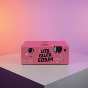 กล่องสกินแคร์ UTA GLUTA SERUM บรรจุภัณฑ์สำหรับเซรั่มบำรุงผิว