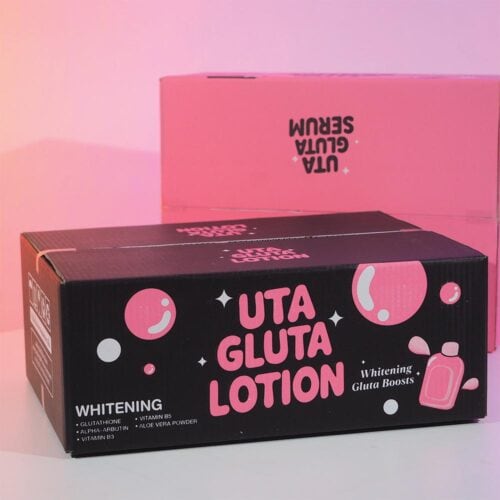 กล่องสกินแคร์ UTA GLUTA LOTION บรรจุภัณฑ์สำหรับโลชั่นบำรุงผิวขาวกระจ่างใส กล่องสกินแคร์ UTA GLUTA LOTION บรรจุภัณฑ์สำหรับโลชั่นบำรุงผิวขาวกระจ่างใส