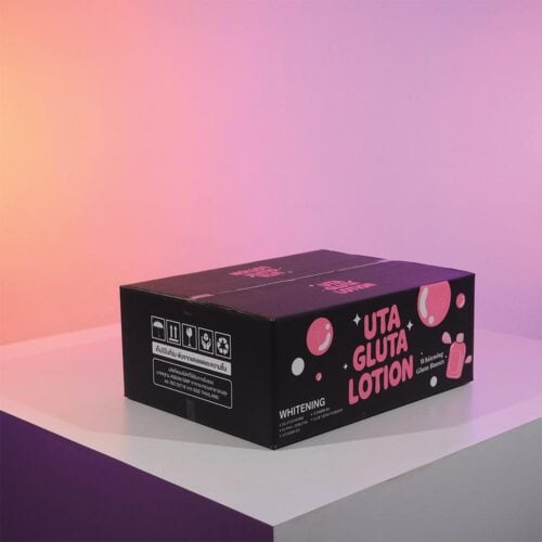 กล่องสกินแคร์ UTA GLUTA LOTION บรรจุภัณฑ์สำหรับโลชั่นบำรุงผิวขาวกระจ่างใส กล่องสกินแคร์ UTA GLUTA LOTION บรรจุภัณฑ์สำหรับโลชั่นบำรุงผิวขาวกระจ่างใส