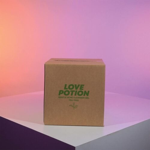 กล่องสกินแคร์ Love Potion Acne Cleanser บรรจุภัณฑ์โฟมล้างหน้าเพื่อผิวใสไร้สิว ดีไซน์เรียบหรู